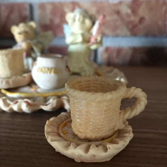 ❤️Rare Vintage Teddy Bear Angel Miniature Tea Set‼️FINAL SALE - Picture 9 of 11